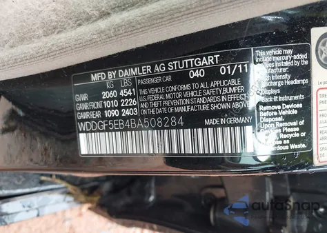 2011 Mercedes-Benz C 300 Sport from USA, damaged, VIN WDDGF5EB4BA508284